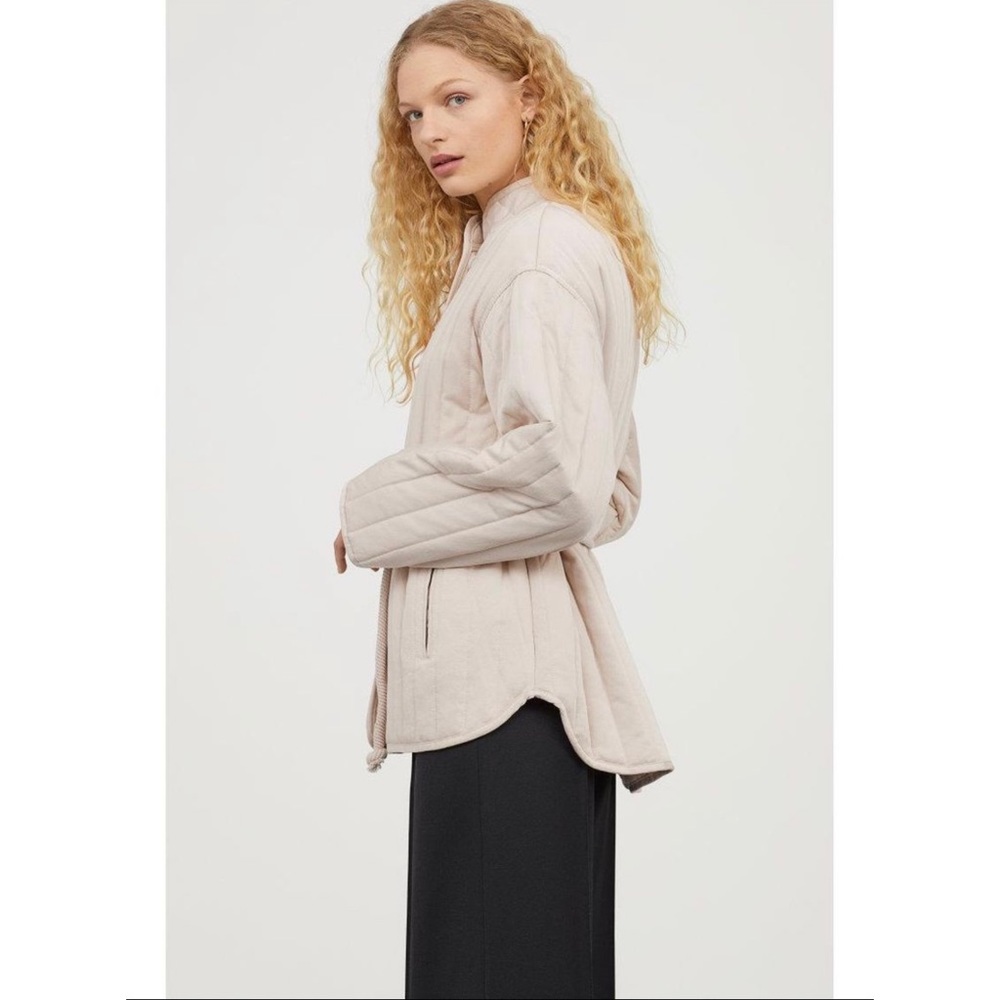 Quilted Lyocell-blend Jacket - Light beige